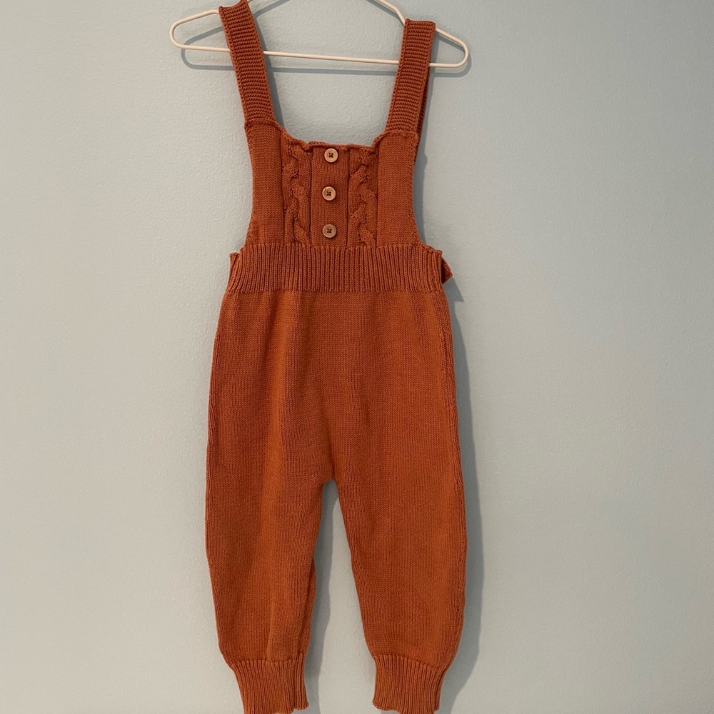 Fin & Vince brown/orange overalls
